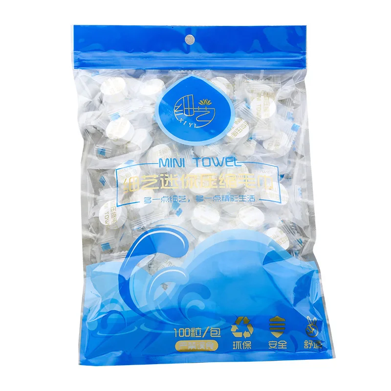

100pcs Compress Hand Towel Full Cotton Disposable Tourism Portable Wash Face Of Cloth Cosmetology Clean Towels Camping