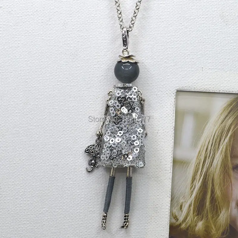 New French doll Pendant Necklace Jewelry sales girl female charm lovely