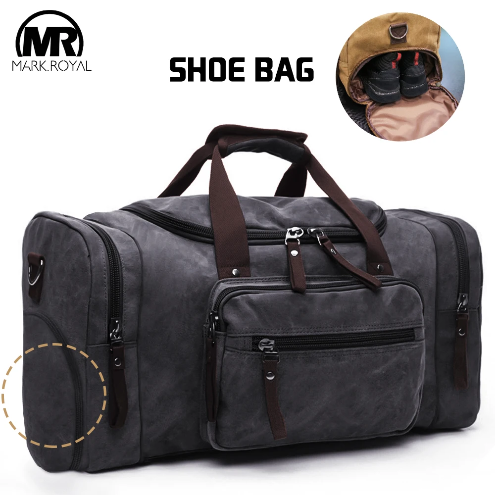 

MARKROYAL Canvas Shoes Warehouse Travel Bags Men Duffle Shoe Bags Teenagers Crossbody Bags Large Capacity Weekend luggage Bags