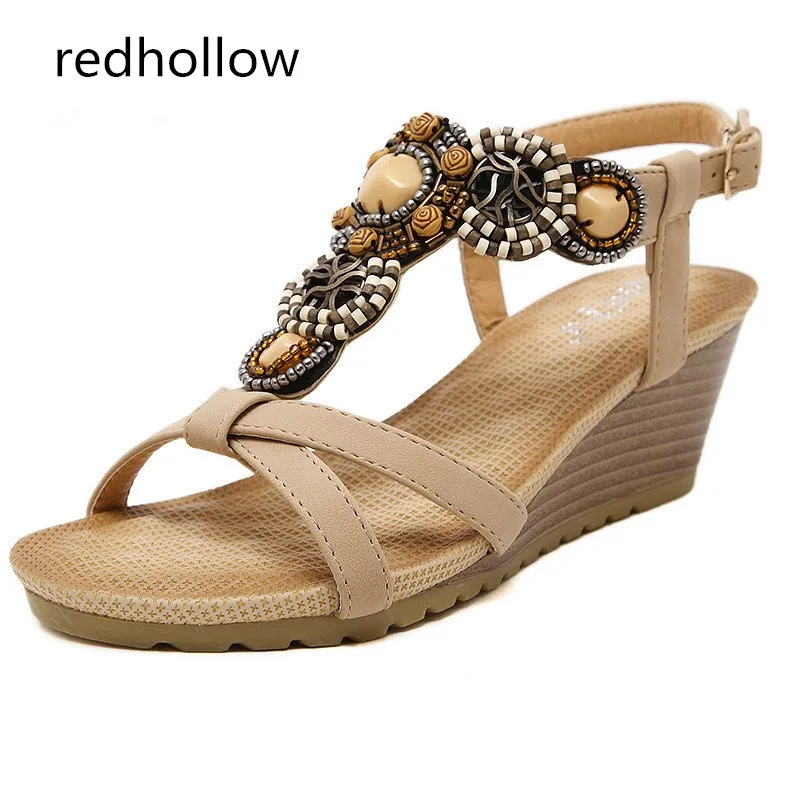 

Summer Women Shoes Sandals Bohemia Wedges Women Sandals Flip Flops Vintage Shoes Beach Comfort Sandalias Mujer New