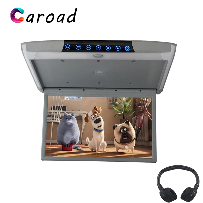 

Caroad Car Roof Monitor 17.3 Inch IPS Screen HD 1080P MP5 Player Built-in USB SD HDMI IR/FM transmitter Speaker Ceiling Monitors