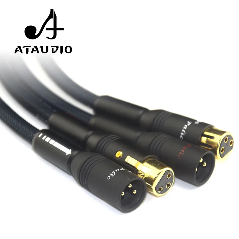 ATAUDIO Silver Plated Hifi XLR Cable Hi-end G5 Hifi 2 XLR Male to 2 XLR Female Cable