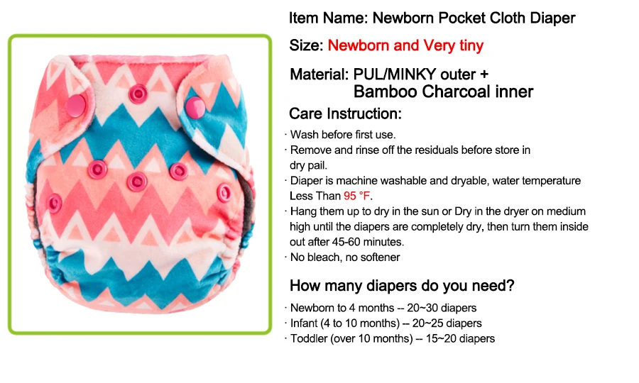 Thank u Mom подгузники с карманами для новорожденных 0-3 месяцев бамбуковый уголь Preemie Детские многоразовые подгузники супер милые принты