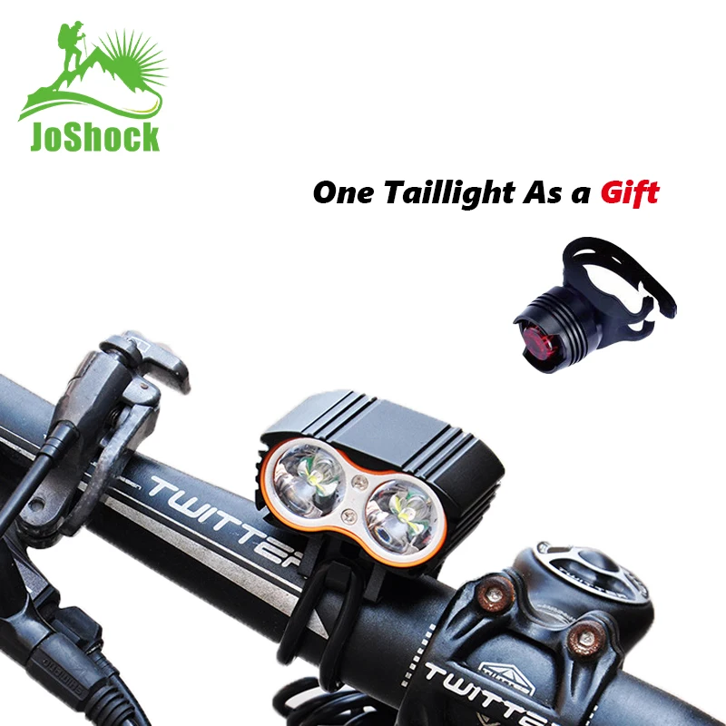

Joshock USB Bike Light LED 15000Lm Water Proof Headlight T6 Leds Cycling Lamp Lantern Flashlight With Free Tail light
