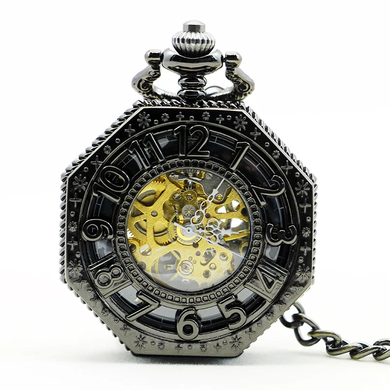

5pcs/lot Top Brand Fashion Super high popularity Castle style Men Bronze Sport Mechanical Pocket Watch For Men Women PJX1142