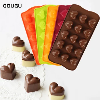 

21*11CM GOUGU 3D Heart Silicone Chocolate Mold Food-grade Cake Decor Mould DIY Ice Grid Baking Mold Baking Tools 1PC