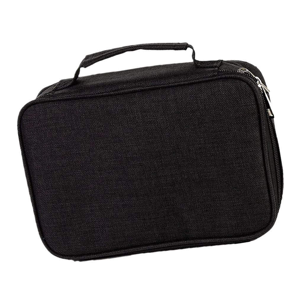 72 Slots Pencil Case with 2 Detachable Sleeves-Multi- layer Large Zipper Pen Bag with Handle Strap for Colored/Watercolor Pencil
