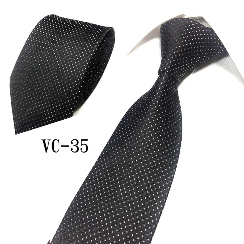 Брендовый галстук, мужские галстуки, дизайнерские, модные, в горошек, в полоску, в клетку, для шеи, Красный, Свадебный, деловой, тонкий, 8 см, галстук для мужчин, галстук - Цвет: VC-35