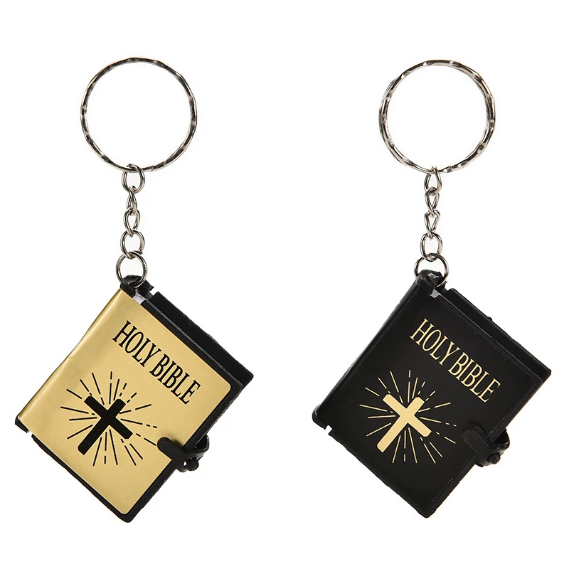 Religion English Version Small Size Holy Bible Key Chain Book Keychain Christian Jesus Key Ring