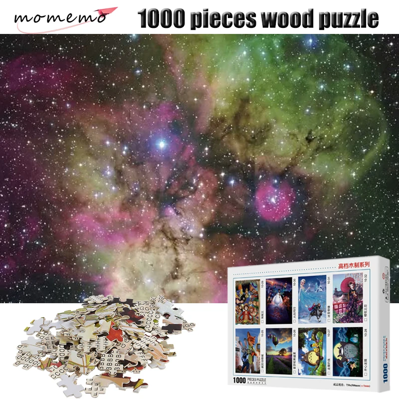 

MOMEMO Beautiful Starry Sky Jigsaw Puzzles Wooden Puzzle 1000 Pieces Beautiful Landscape Puzzle Games Wooden Toys for Children
