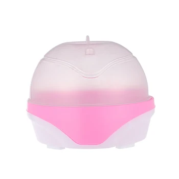 

Mini Multifunctional Full-automatic Electric Egg Boiler Poacher Cooker 6 Lattice Egg Steamer- Pink (US Plug)