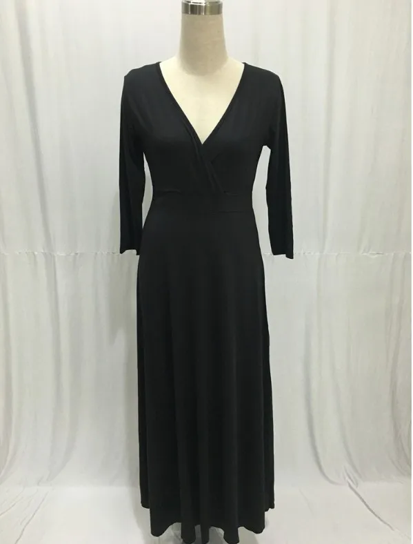 Мода Украина длинное платье подиум макси элегантное платье женское платье высокого качества для полных женщин большого размера Женская одежда - Цвет: Black