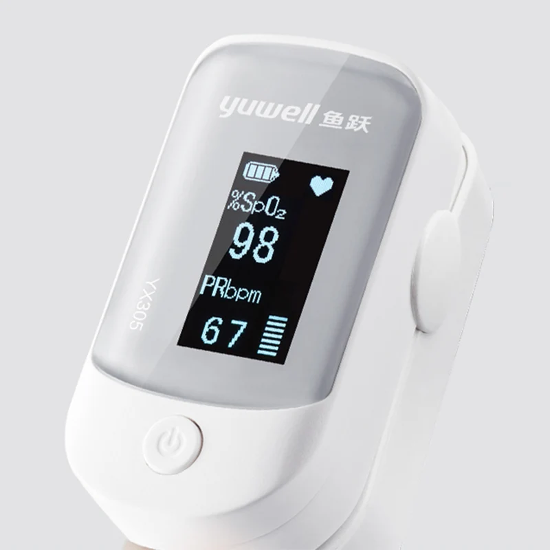 Oiginal xiaomi Yuwell YX305 YX303 цифровой пальцевой Пульсоксиметр OLED экран забота о здоровье высокоскоростной датчик автоматическое отключение