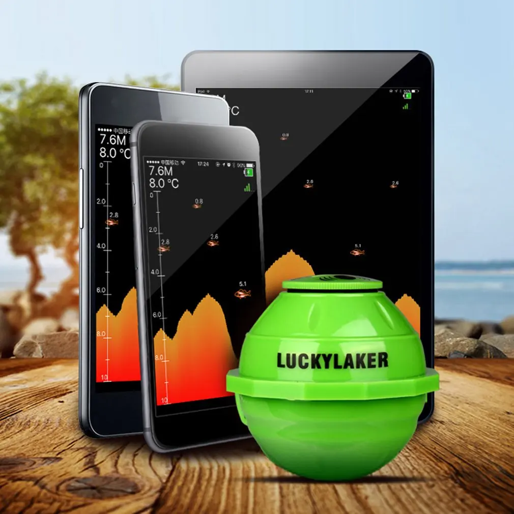 

LUCKYLAKER FF916 Sonar Wireless WIFI Fish Finder 50M/130ft Sea Fish Detect Finder fishing sonar Android IOS