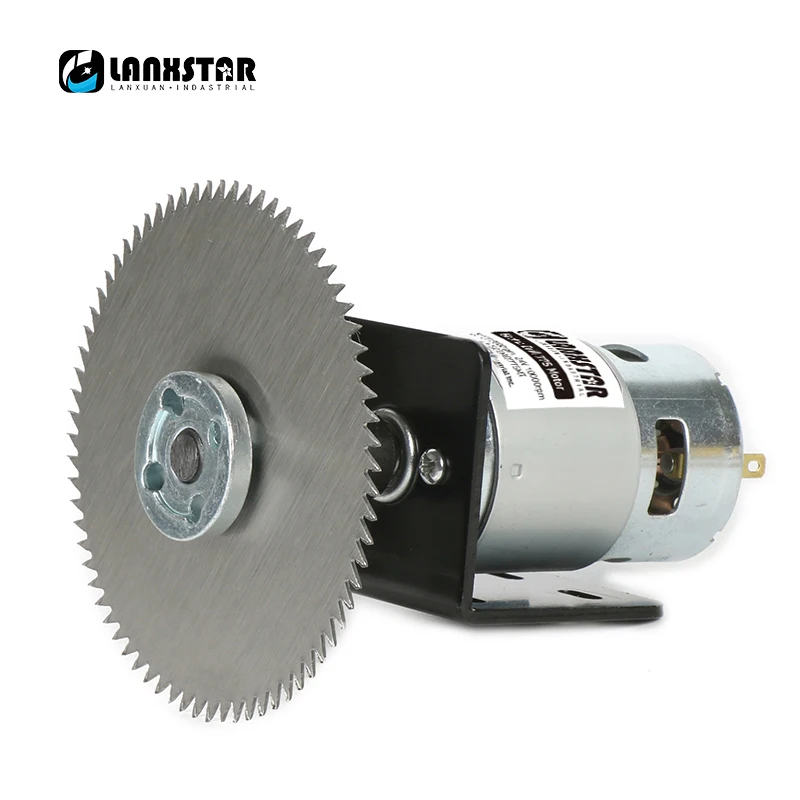

Lanxstar DC24V+100mm Round Table Saw Blade With Power Adapter Accessories Mini Table Saw Durable Bearing 775 Motor