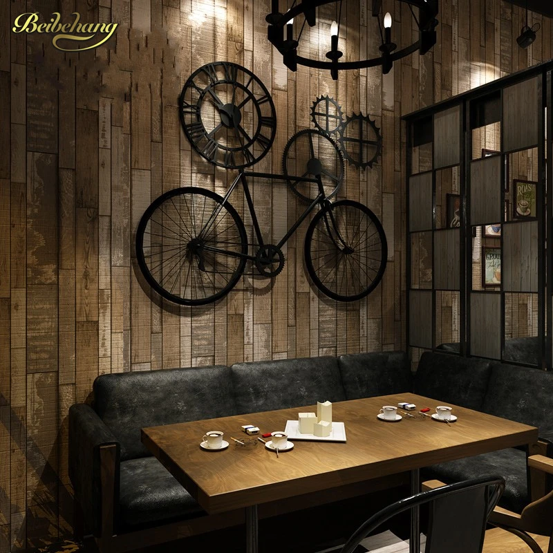 beibehang American Retro Imitation Wooden Waterproof Wallpapers Living Room Bedroom Background Wall Full House Wallpaper beibehang new italian pastoral large nonwovens wallpapers living room bedroom background wallpaper housekeeping