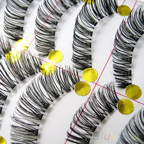 

10 Pairs Makeup Handmade Natural Long False Eyelashes Sparse Eye Lashes