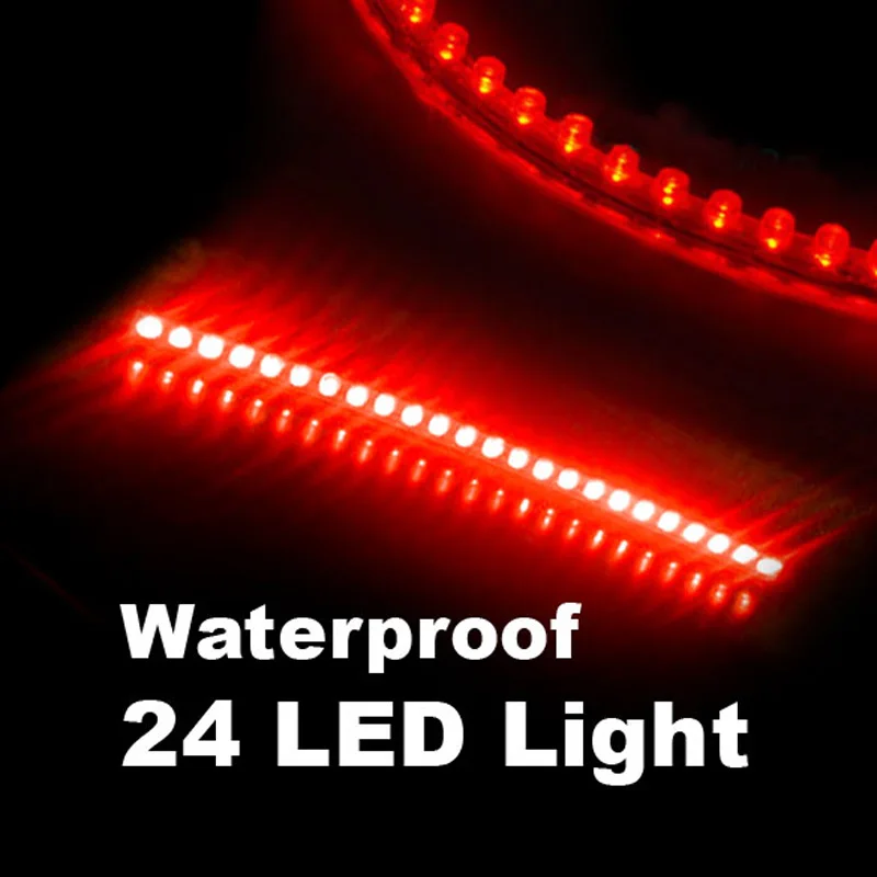 Waterproof 24 LEDs Auto Car Decorative Flexible LED Strip Light 24cm