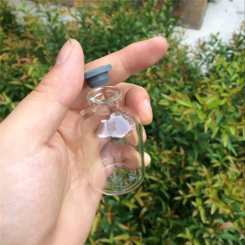 45ml Clear  Glass Bottles with Rubber Cap Leakproof Jars Vials for Liquid Containers Bottles4