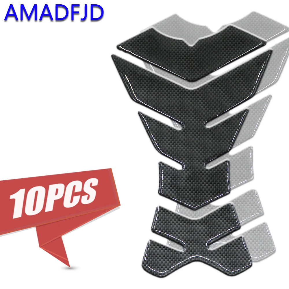 

AMADFJD 10Pcs Tank Pad 3D Sticker On Motorcycle Tank Sticker Black Motorcycle Decals Accessories Pit Bike For er6n Tankpad