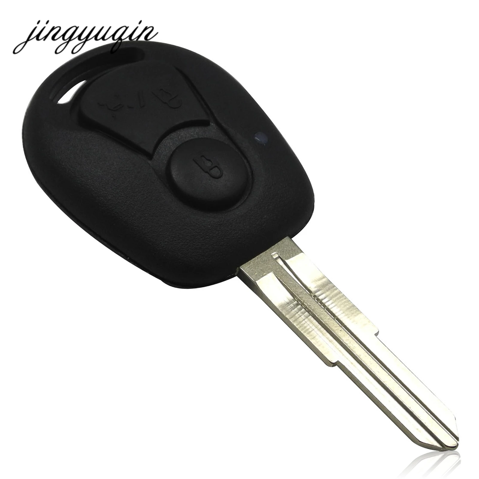 

jingyuqin 10pcs/Lot New 2 button Remote Key Shell Fob Case Holder Cover For Ssangyong Actyon Kyron Rexton