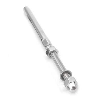 

GYTB 51 Pack Cable Railing Swage Threaded Stud Tension End Fitting Terminal for 1/8 Cable Deck Railing Hand Swage T316 Stainle