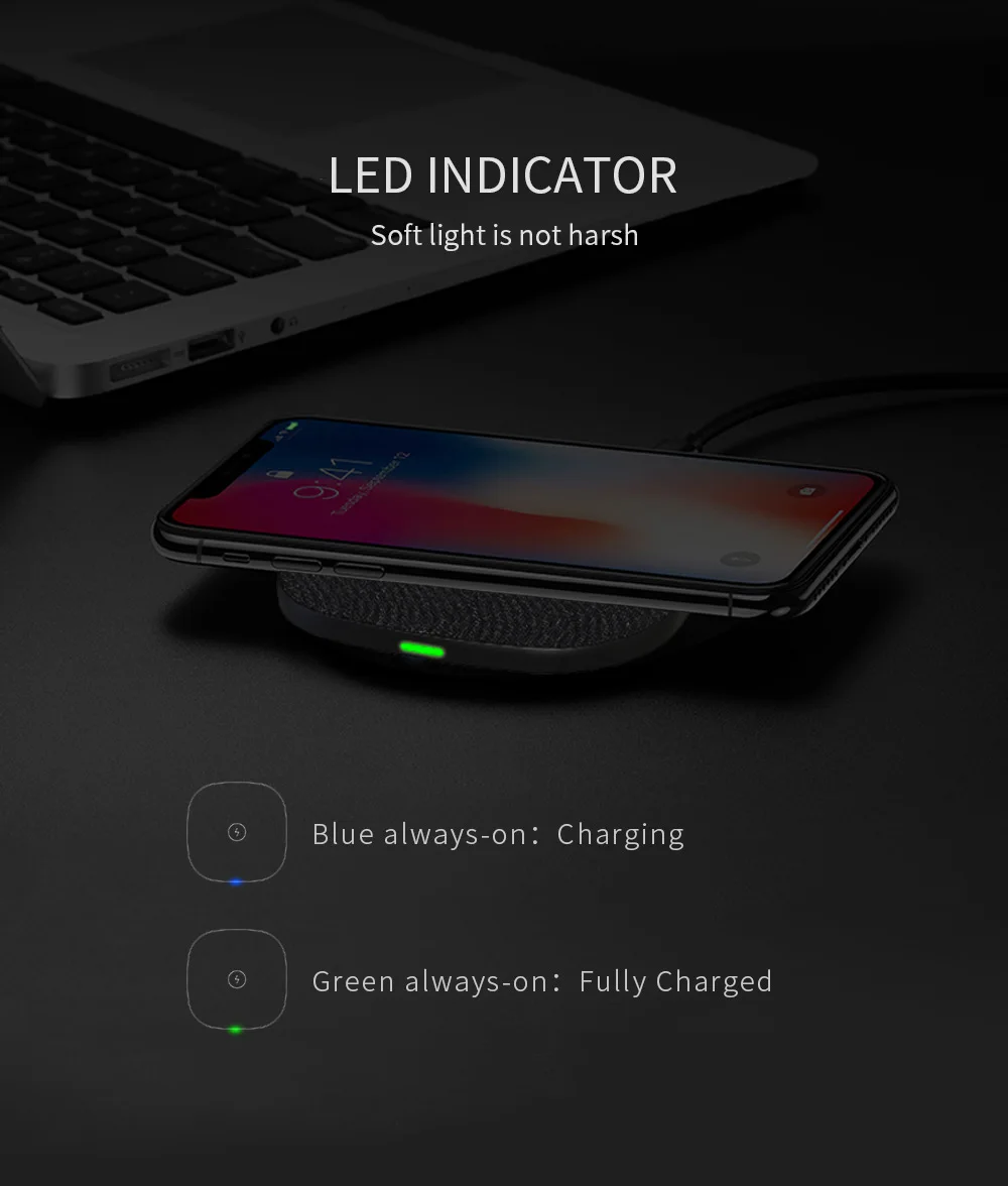 Ascromy Fast QI Wireless Charger For Huawei Xiaomi Samsung Galaxy S10 S9 S8 Note 9 iPhone X XS Max XR 8 Plus Induction Charging Accessories (8)