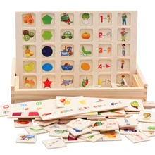Дети Раннее Образование помощь познание соответствующая коробка строительные блоки/Фрукты животных движение, дети деревянные классические игрушки