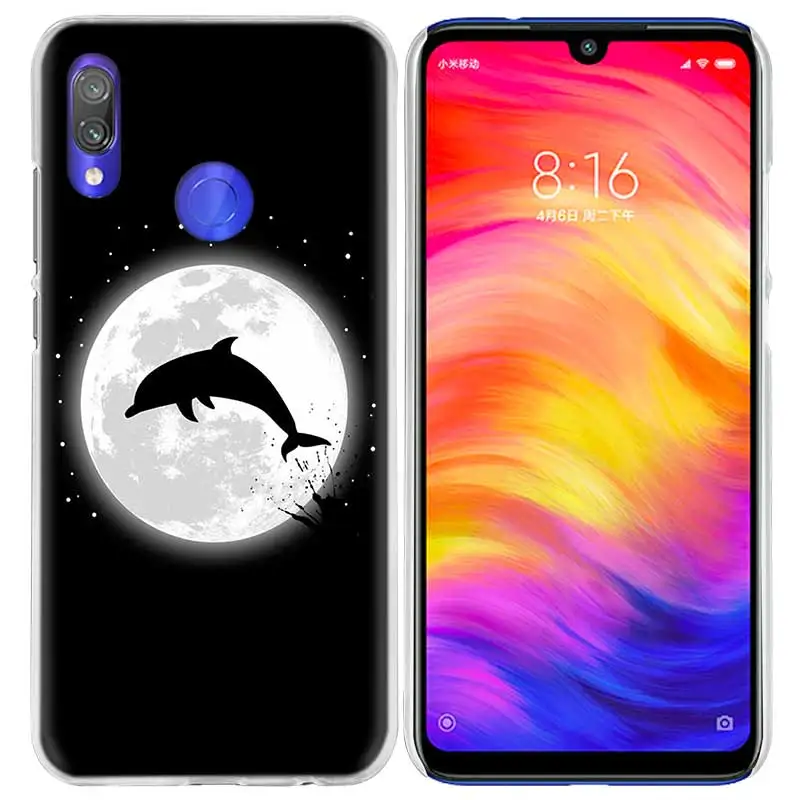 02 Милый чехол с дельфином для Xiao mi Red mi Go Note 7 6 6A Pro S2 5 5A 4X mi A1 A2 9 mi x 3 5G 8 lite Play F1 жесткий чехол для телефона с животными - Цвет: 02