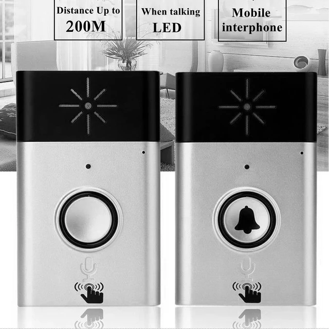 KINCO Wireless 300M Silver Smart Talk Back Doorbell Clear Voice Intercom Doorbell Smart Home Safety Controller Long Standby Time