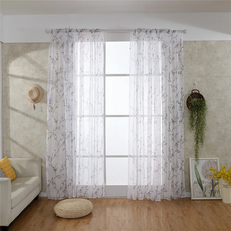1 unid cortinas para habitación flor impresa de la ventana de la puerta de cortina Panel bufanda pura cenefas cortinas dormitorio D11 1 unid cortinas para habitación flor impresa de la ventana de la puerta de cortina Panel bufanda pura cenefas cortinas dormitorio D11