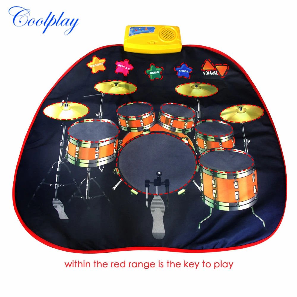 Kids Playing Rug Drum Musical Mat 8 Tone Drum Instrument Drum Carpet