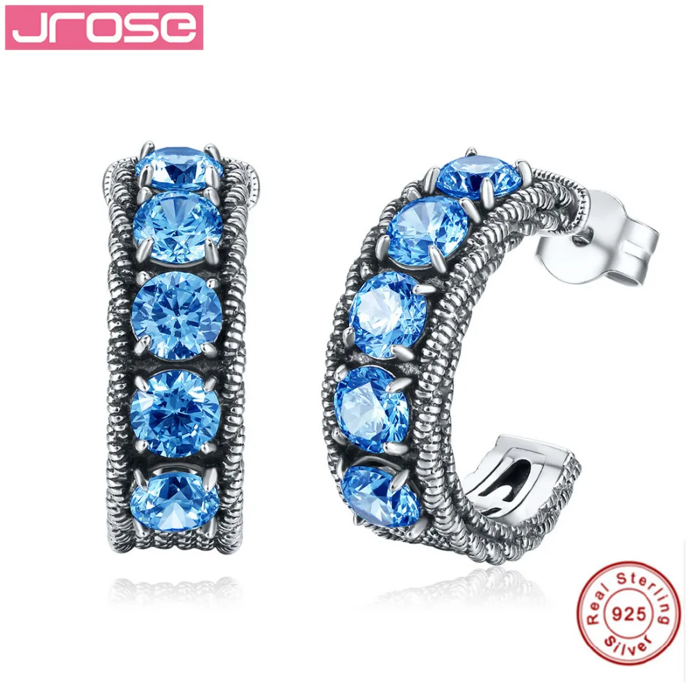 Jrose Luxuriou 9 4g ювелирные изделия 100% Серебро 925 пробы серьги с зажимом брендовые