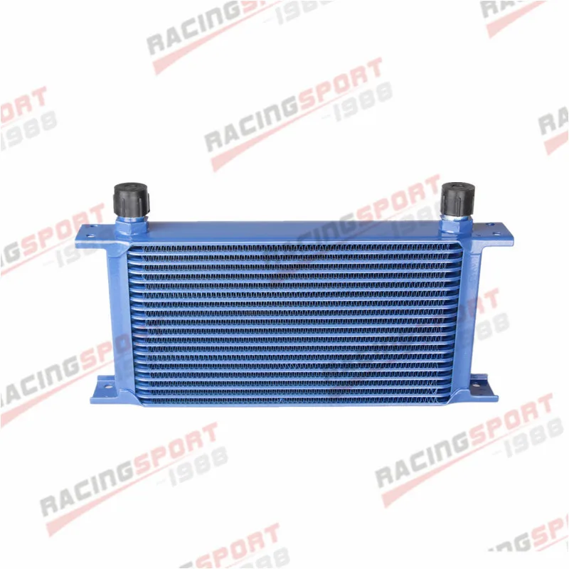 Universal 19 Row 10AN AN-10 AN 10 Engine Transmission Oil Cooler Blue