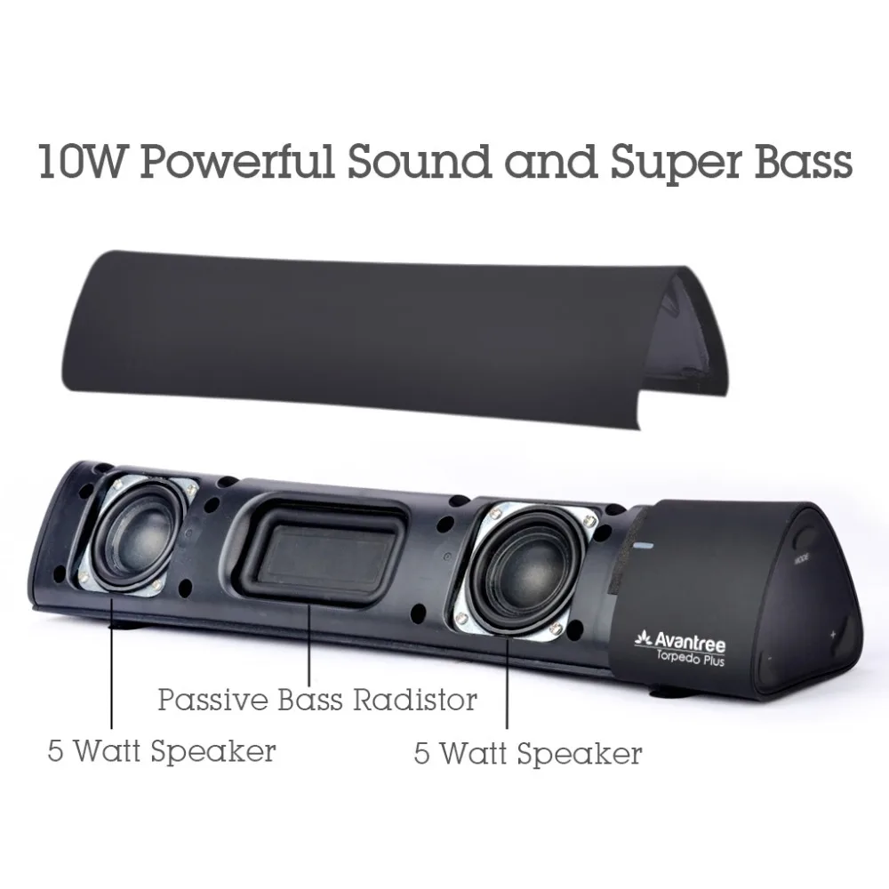  Avantree 10W Aptx Low Latency Bluetooth 4.2 Laptop Speakers Wireless Soundbar Super Bass Mini Sound