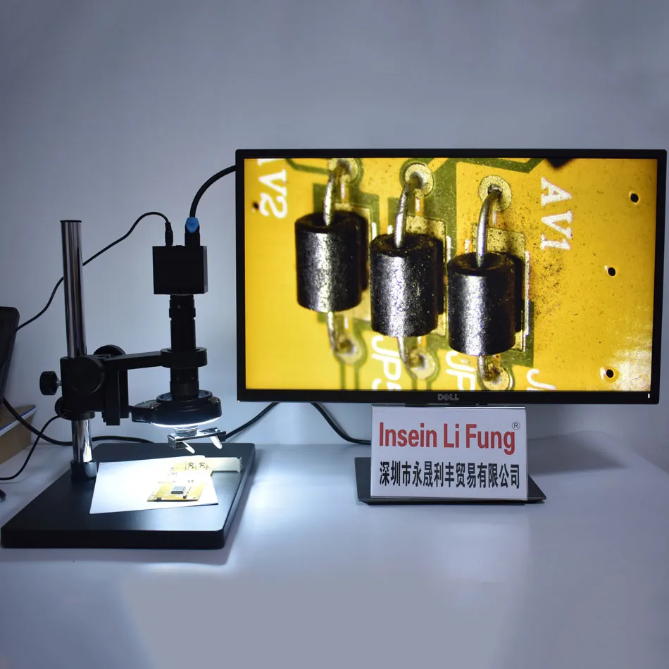 Монокулярное видео микроскоп C Mount объектив 0.7X 4.5X 3D обнаружения Лупа 10X 180X
