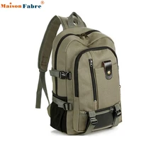 Haute Qualité Vintage Voyage Toile Sac À Dos En Cuir Sac À Dos Cartable Scolaire