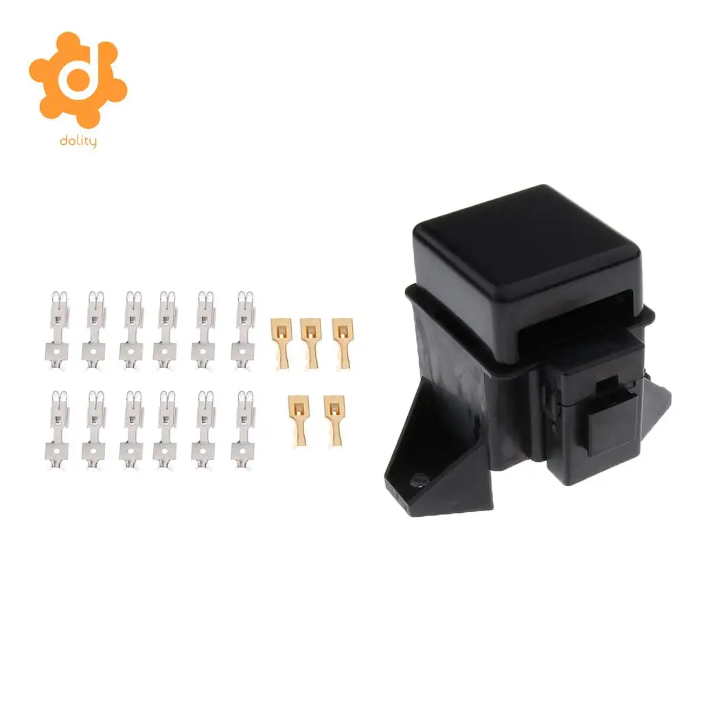 

Automotive Car Boat 6 Way Middle ATO ATC Blade Fuse Box Block with Terminals