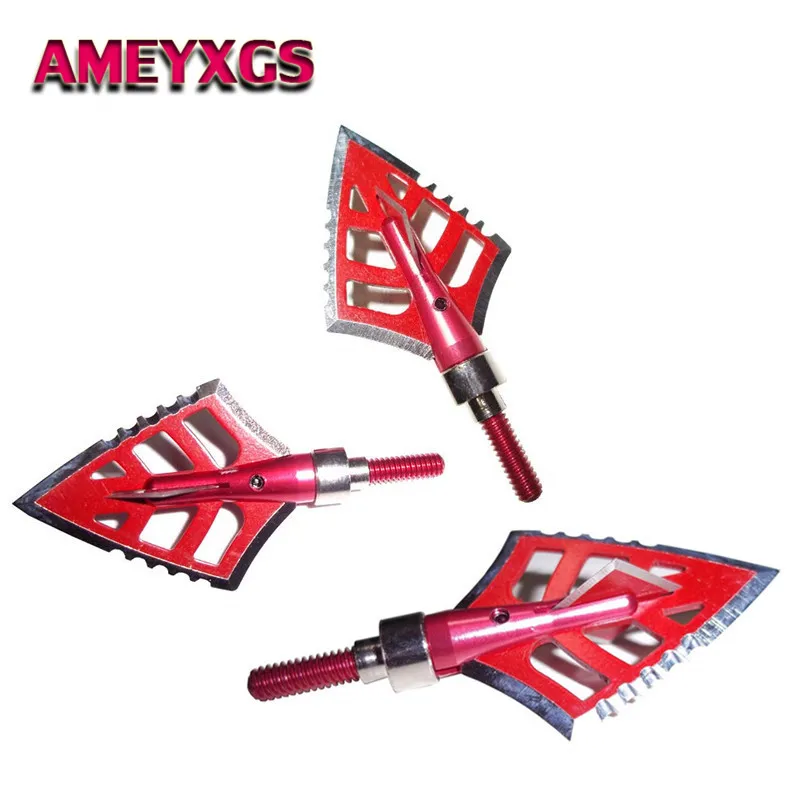 

6/12Pcs 120gr Archery Hunting Broadheads 4 Blade Stainless Steel Arrowheads Screw Tips For Outdoor Hunting Shooting Accessories
