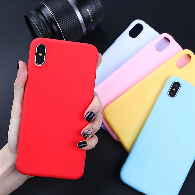 iphone 13 mini case cheap Cute Soft Silicone Case for iPhone 6 S 6S 7 8 Plus X XR XS Max Case For iphone 11 12 Pro Max 12 mini Candy Color rubber Cover case for iphone 13 mini