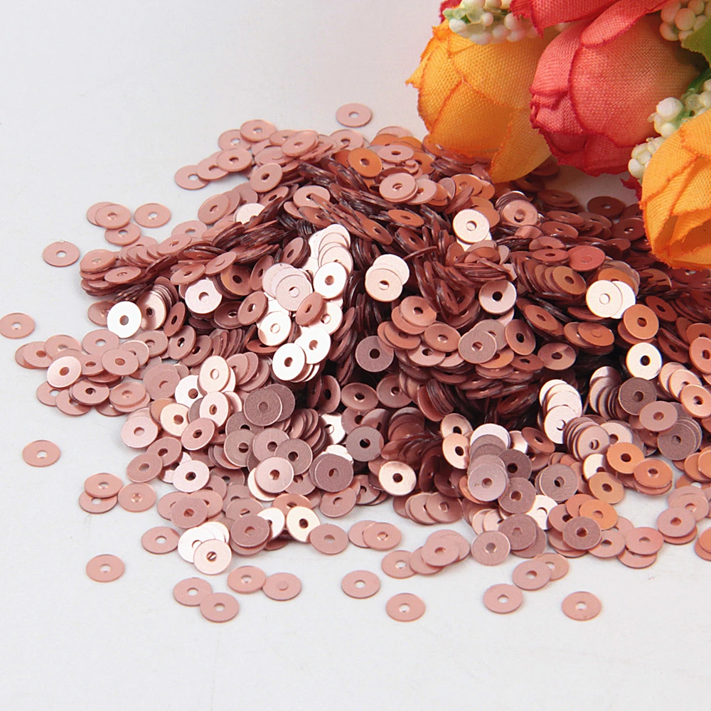 

Paillette 4mm Matte Champagne Sequin PVC Flat Round Loose Sequins Paillettes Sewing Wedding Craft Garment Diy Accessories 20g