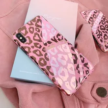 Luxury Leopard Print Phone Cases For iphone X XS Max XR Case Fashion
Glossy Soft silicone Cover For iphone 8 7 6S 6 plus Capa