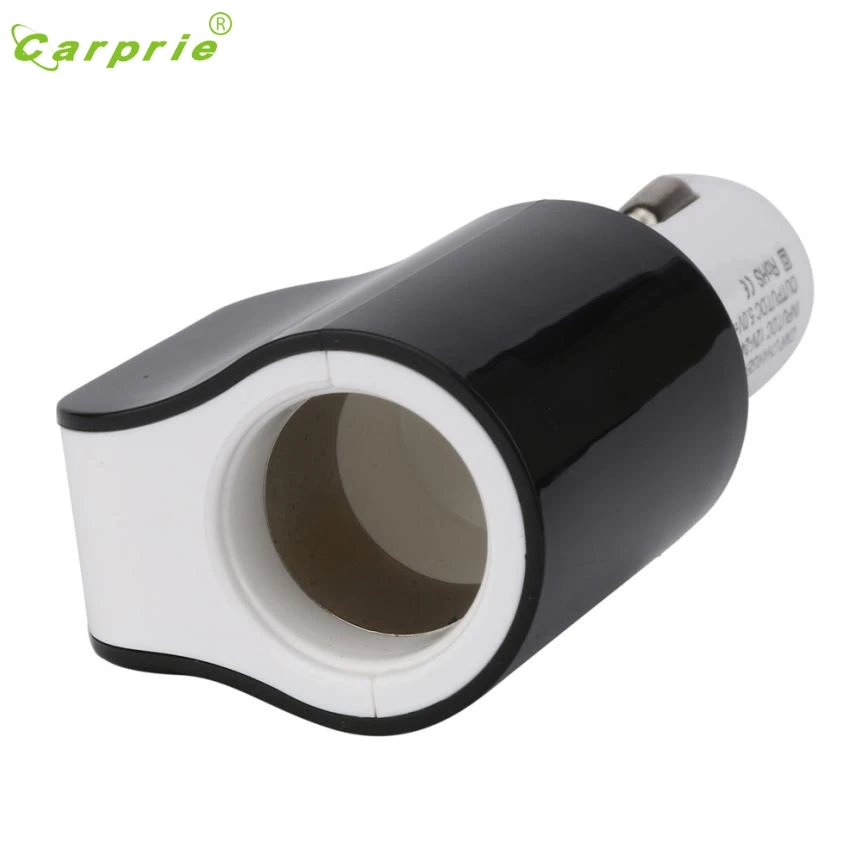 Drop Shipping Cigarette Lighter Socket Splitter Charger Auto 3.1A 2 USB One Way Car Power Adapter Edge Dropshipping Feb5