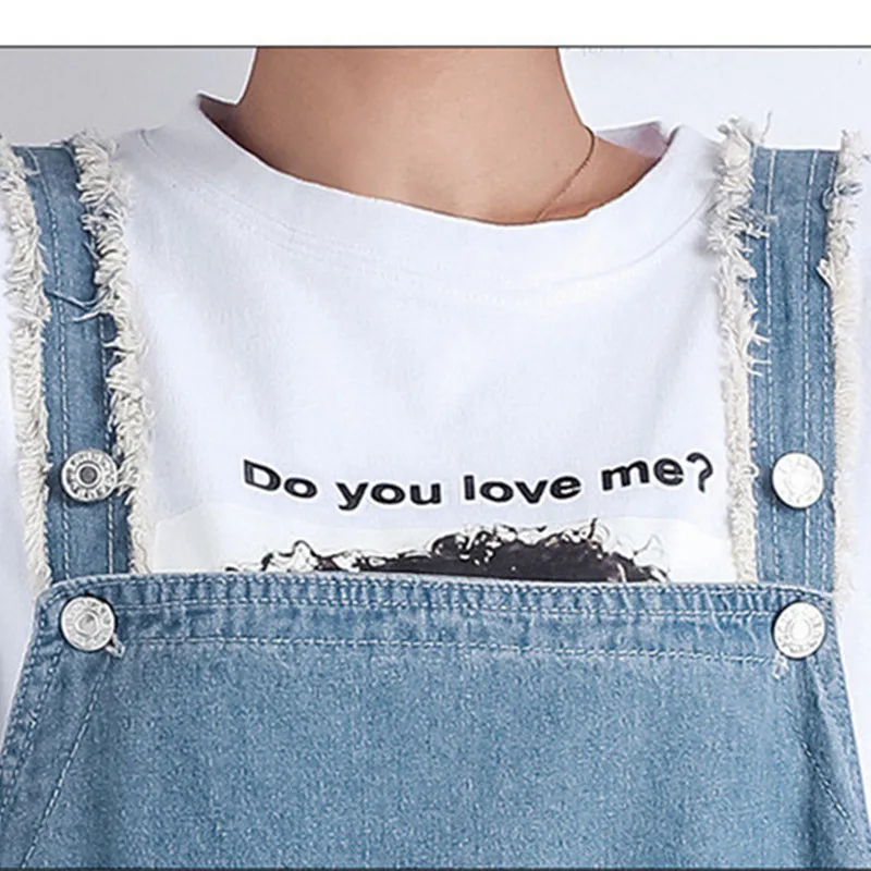 Johnature Sweet Korean Spaghetti Strap Solid Ruffles Women Spring Summer Denim Dress Loose mid-calf Mermaid Jean Dress