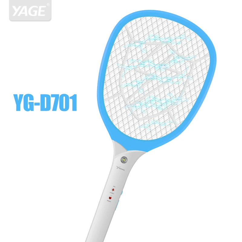 YAGE Electric Mosquito Swatter Mosquito Killers Pest Control Bug Zapper Reject Racket Trap 2200V Electric Shock with Lights