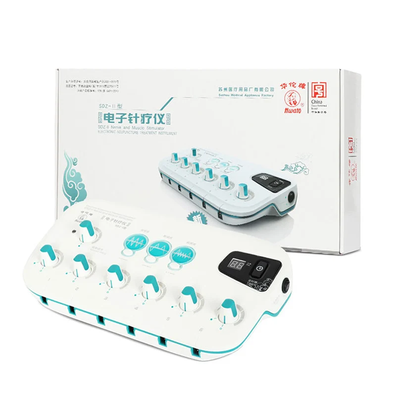Goedkoop 20% Off 6 Uitgang Elektrische Acupunctuur Naald Spierstimulator Electroacupuncture Therapeutische Apparatuur Massager Apparaat