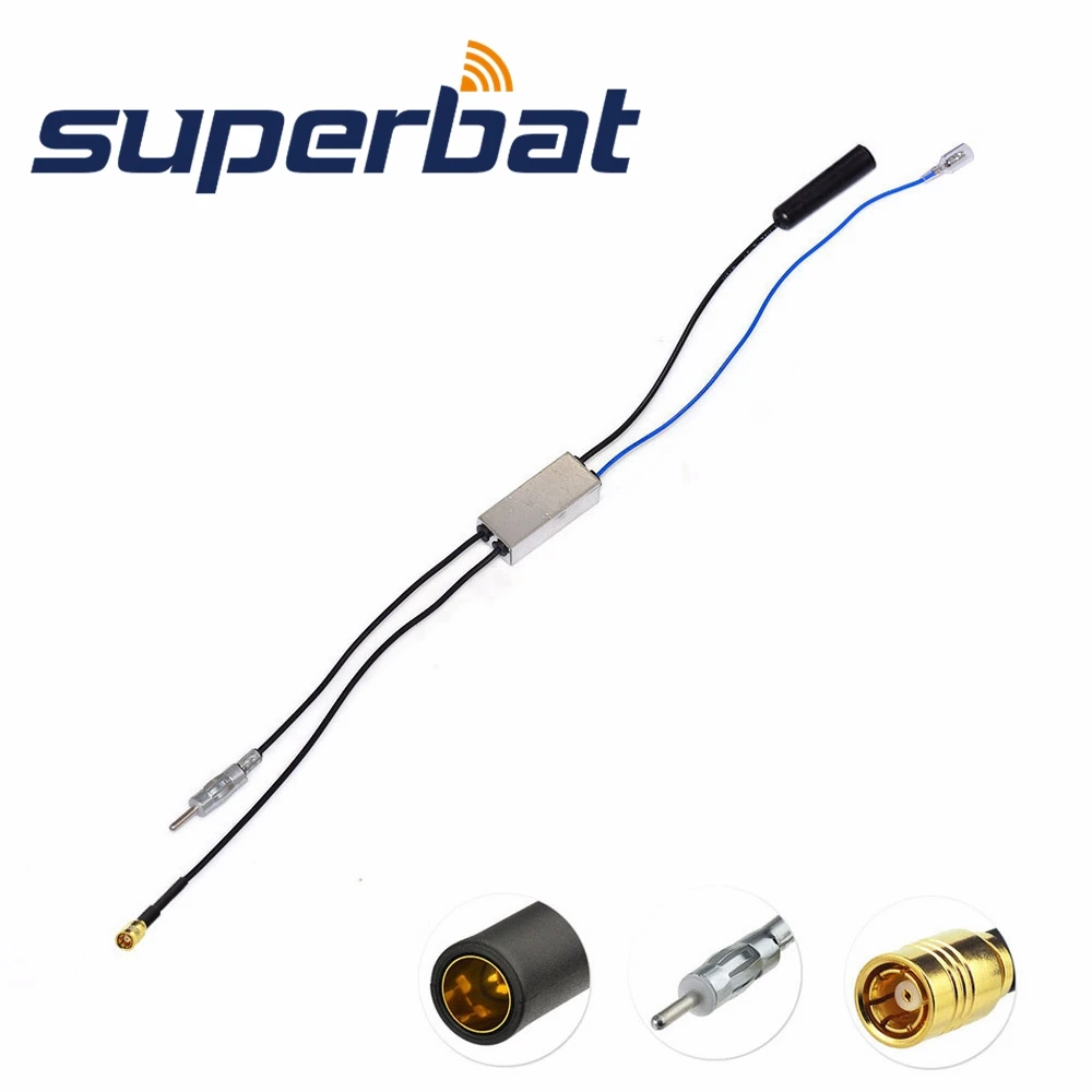 Superbat FM/AM to DAB/DAB+/FM/AM автомобильная антенна/антенный усилитель/конвертер/сплиттер+ F разъем антенный адаптер кабель