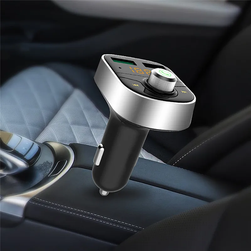 Беспроводной Bluetooth Handsfree Car комплект A2DP автомобиля Зарядное устройство MP3 плеер FM