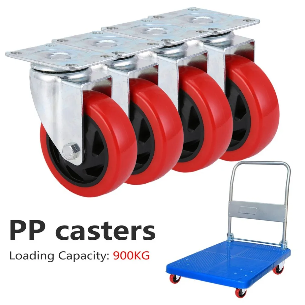 

Rubber PVC Swivel Castor 4 Cardan Wheel Without Brake Swivel and Brake Type Casters Wheel for Trolley Cart Roller