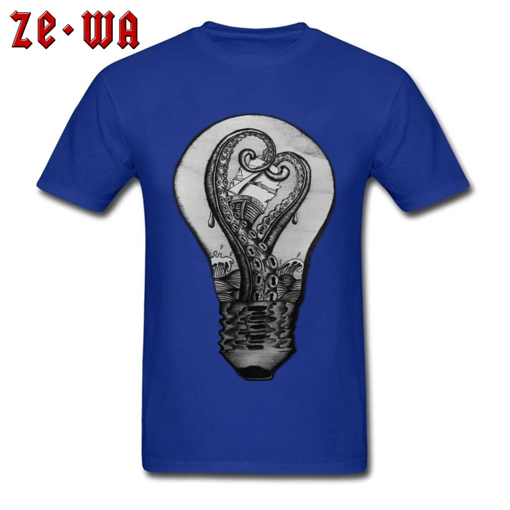 Hot Sale Light Storm Cool Tshirts Round Neck 100% Cotton Men Tops Tees Short Sleeve Lovers Day Cool Tops Shirts Light Storm blue